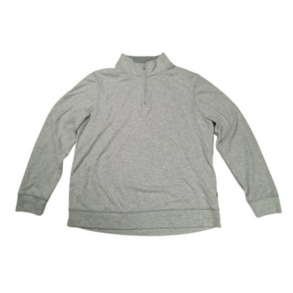 Rails Large Gavin Sweater Pullover Quarter Zip Heather Grey Long Sleeve - Picture 1 of 7